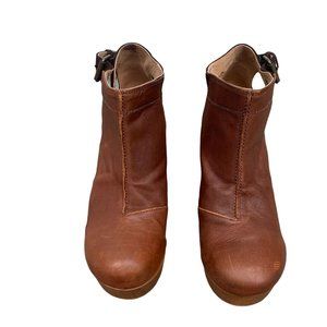 Free People Amber Orchard Leather Suede Clog in Chocolate Size EU 39 / US 9